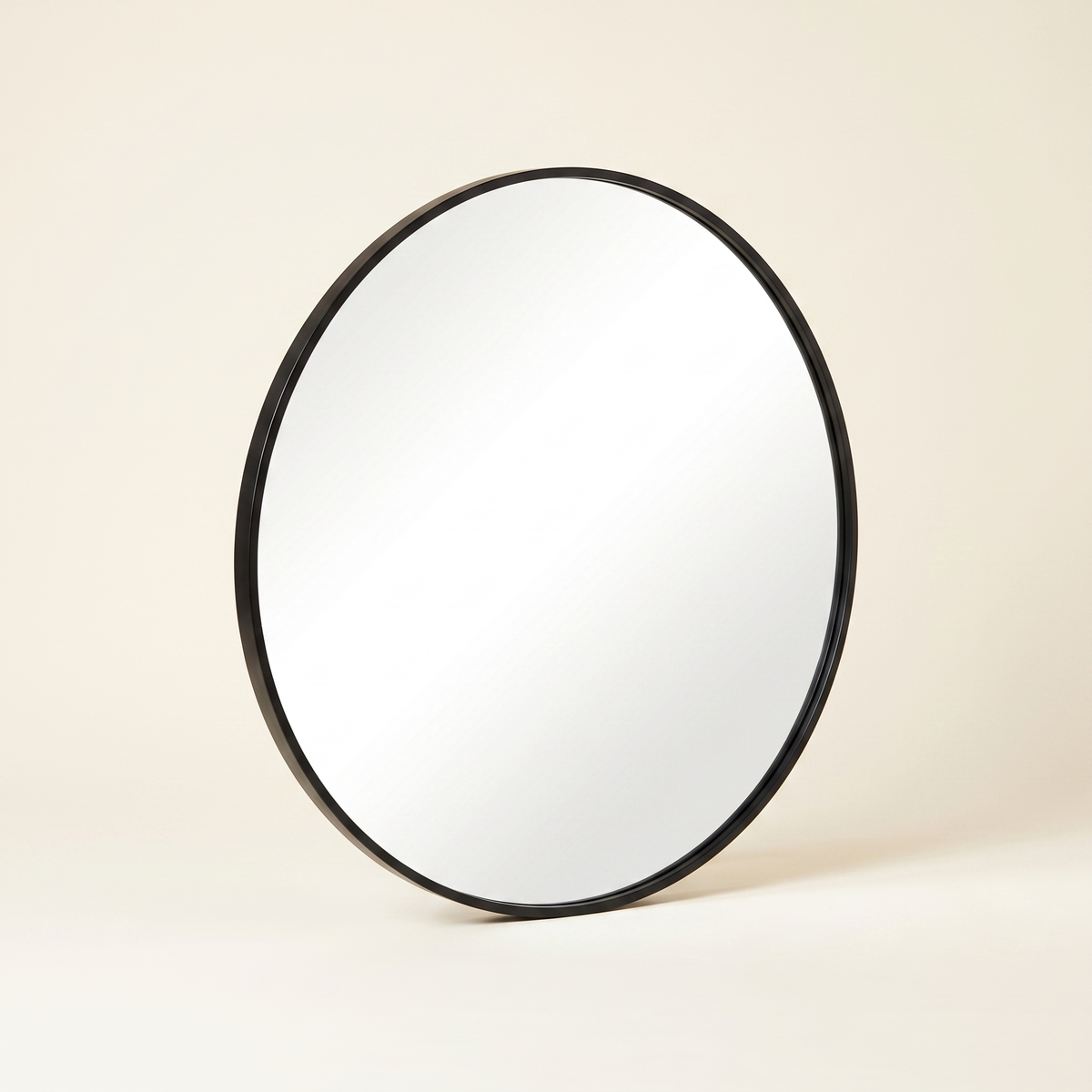 Round Wall Mirror — Matte Black