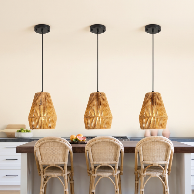 7inch set of 3 rustic hemp rope pendant cjsn2672613