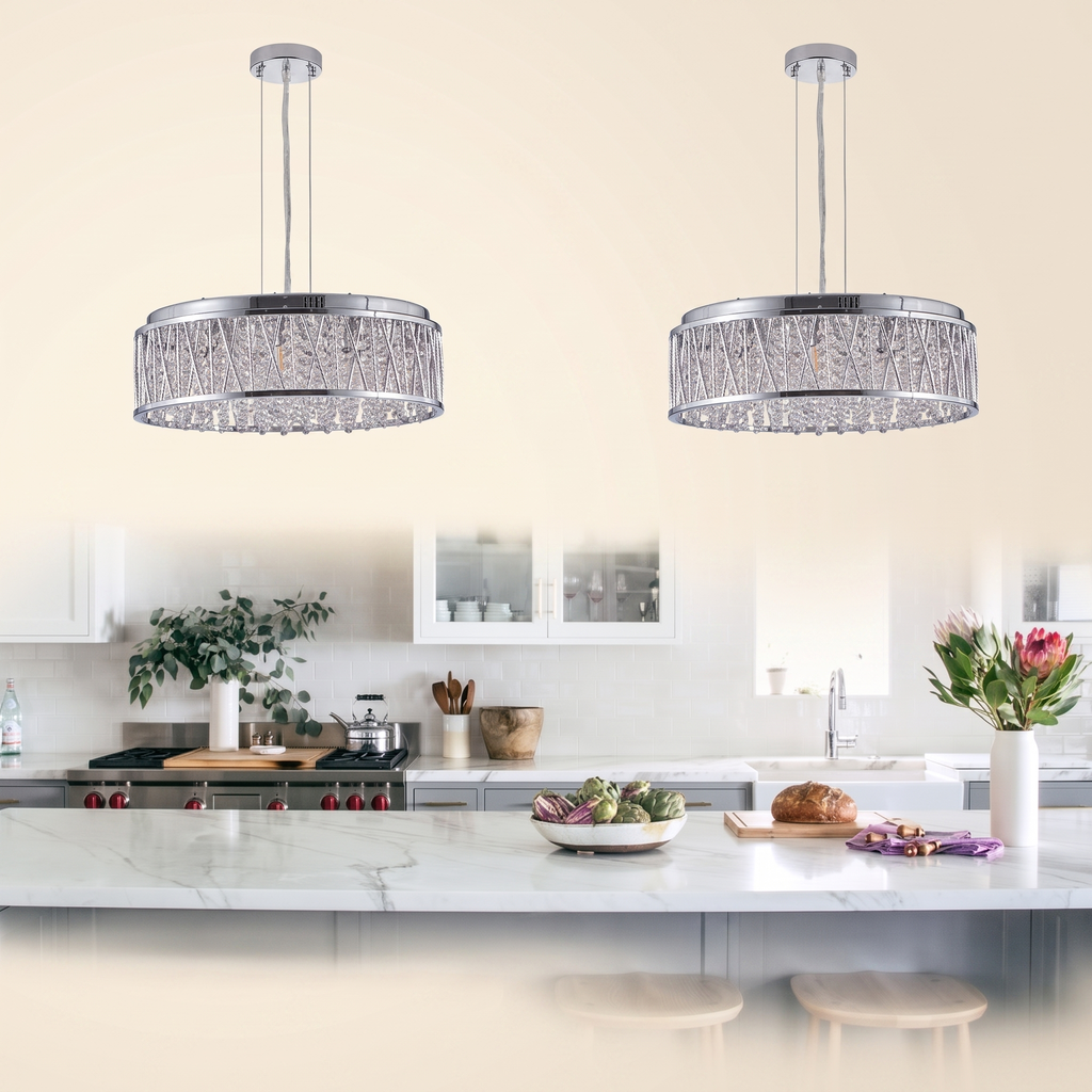 modern crystal chandelier 19 inches alum cjjt2806257