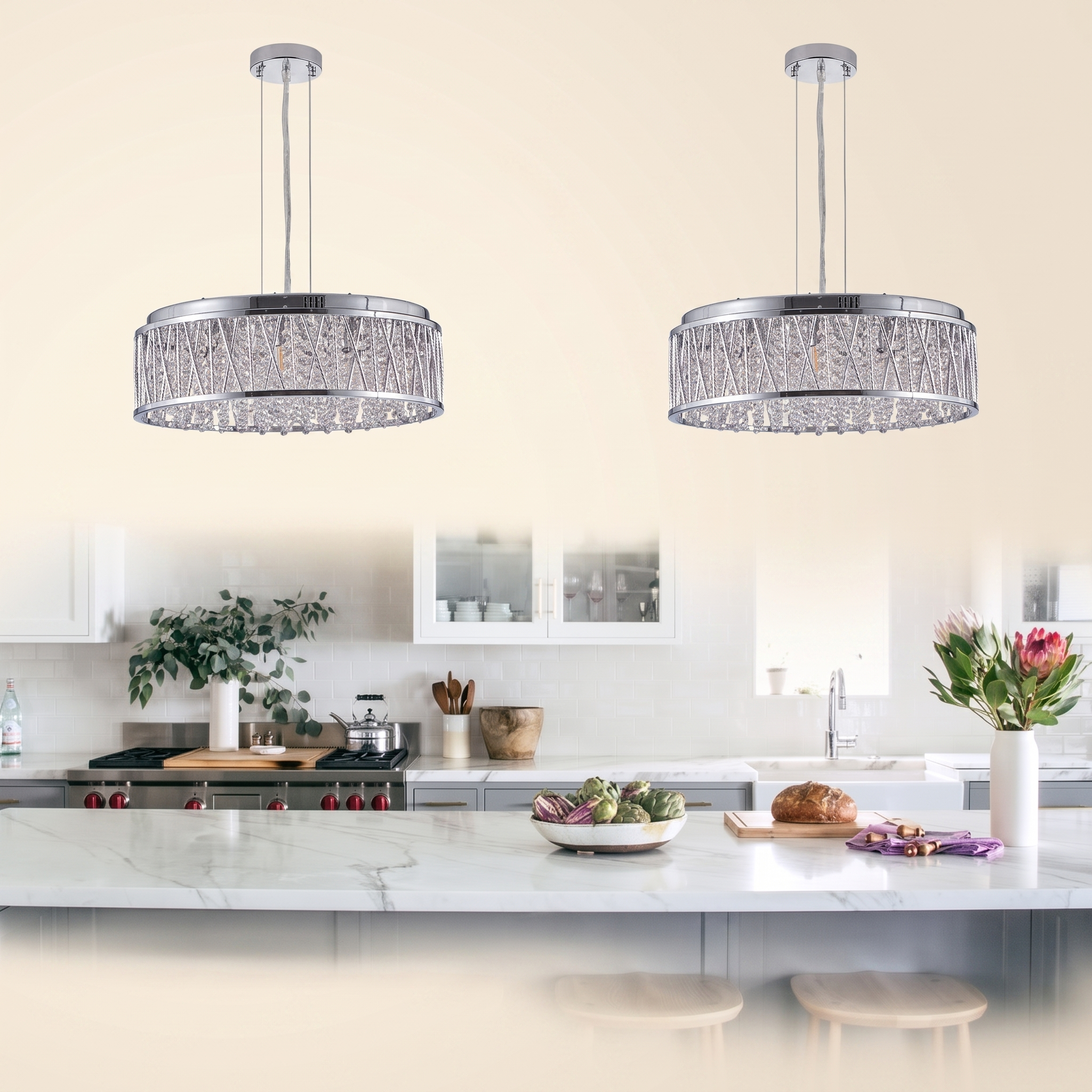 modern crystal chandelier 19 inches alum cjjt2806257