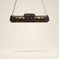 Industrial Iron Chandelier, 4-Light 31 in. or 6-Light 47 in. on a warm cream background