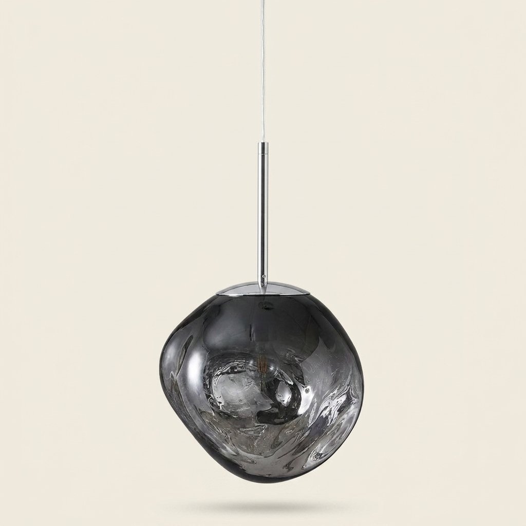 Metal Entryway Chandelier, 11 in., Gold, Silver & Red Copper Finishes on a warm cream background