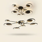 Modern Molecular Glass LED Ceiling Light, 4, 6 or 8 Lights on a warm cream background