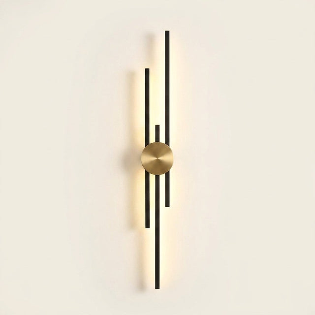 Full Copper Linear Wall Sconce, 25 to 48 in Lengths on a warm cream background