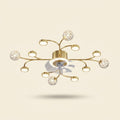 Smart LED Ceiling Fan Light with Remote, 21 or 39 in., Black or Gold on a warm cream background