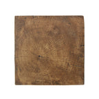 Twisted hourglass side table — top view of the end-grain ring finish